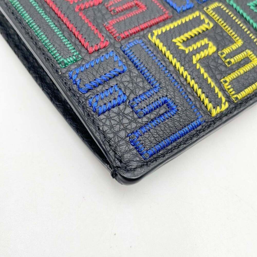 FENDI Black Leather Zucca Shoulder Bag - Picture 4 of 10